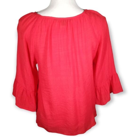 ZAC & RACHEL RED BEADED BOHO-INSPIRED BLOUSE SZ.S EUC - Picture 3 of 6